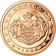 Monaco, 5 Euro Cent, 2005, BE, MS(65-70), Copper Plated Steel, KM:169