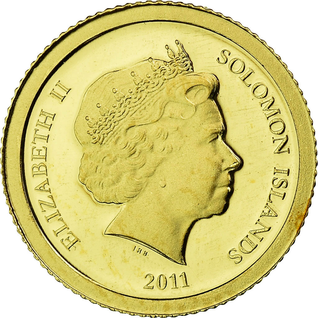 Coin, Solomon Islands, Elizabeth II, Colosse de Rhodes, 5 Dollars, 2011, B.H.