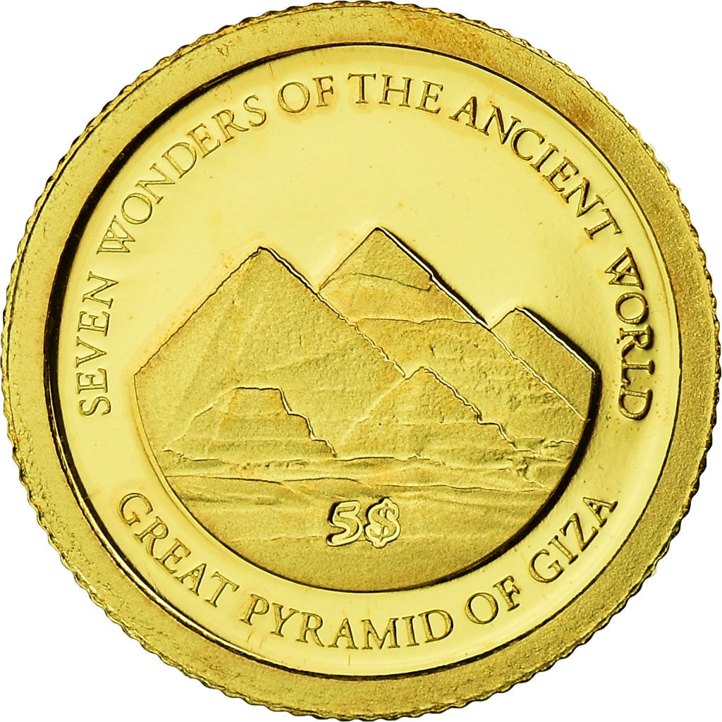 Coin, Solomon Islands, Elizabeth II, Pyramides de Giseh, 5 Dollars, 2011, B.H.