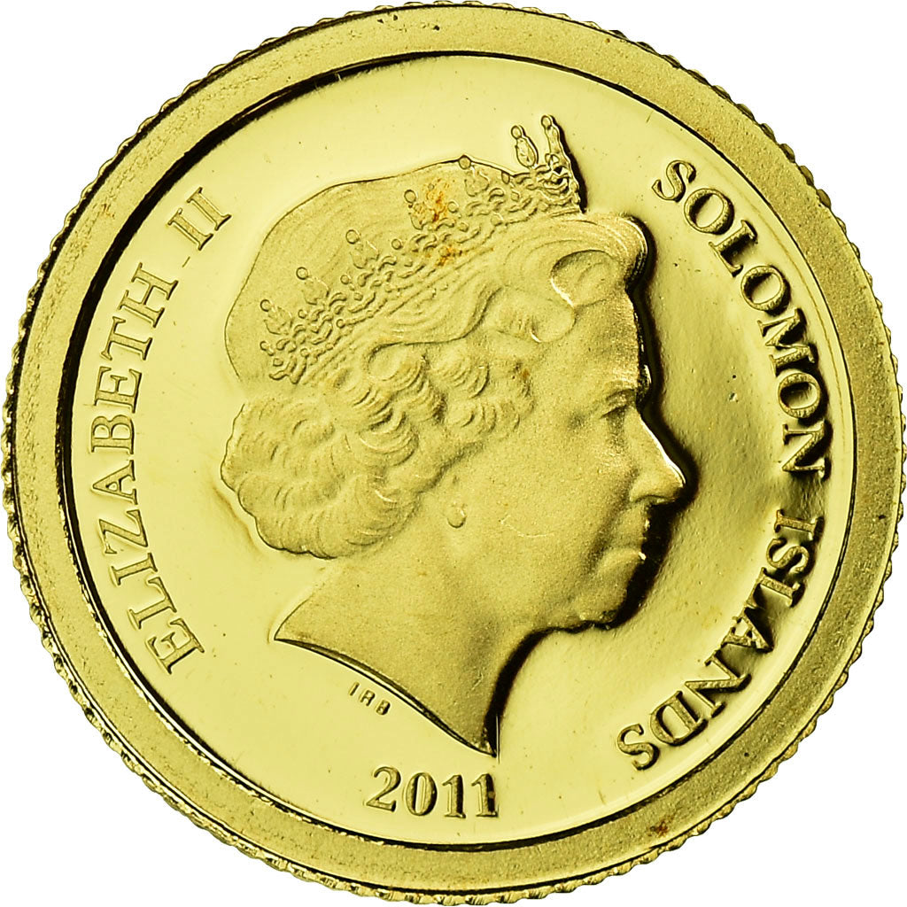Monnaie, Îles Salomon, Elizabeth II, Jardins suspendus de Babylone, 5 Dollars