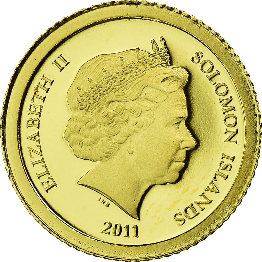 Moneda, Islas Salomón, Elizabeth II, Le phare d'Alexandrie, 5 Dollars, 2011