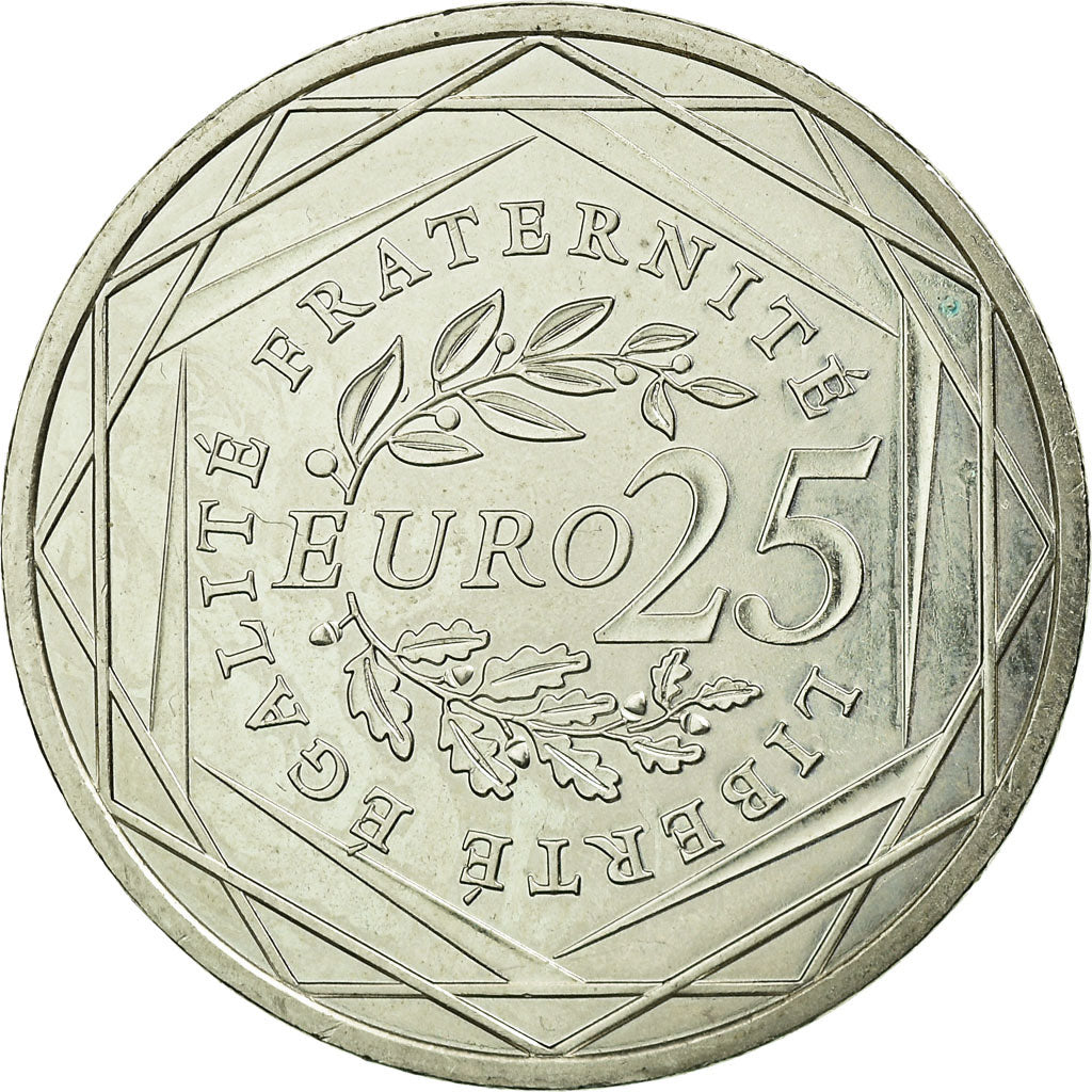France, 25 Euro, 2009, EF(40-45), Silver, Gadoury:EU338, KM:1581