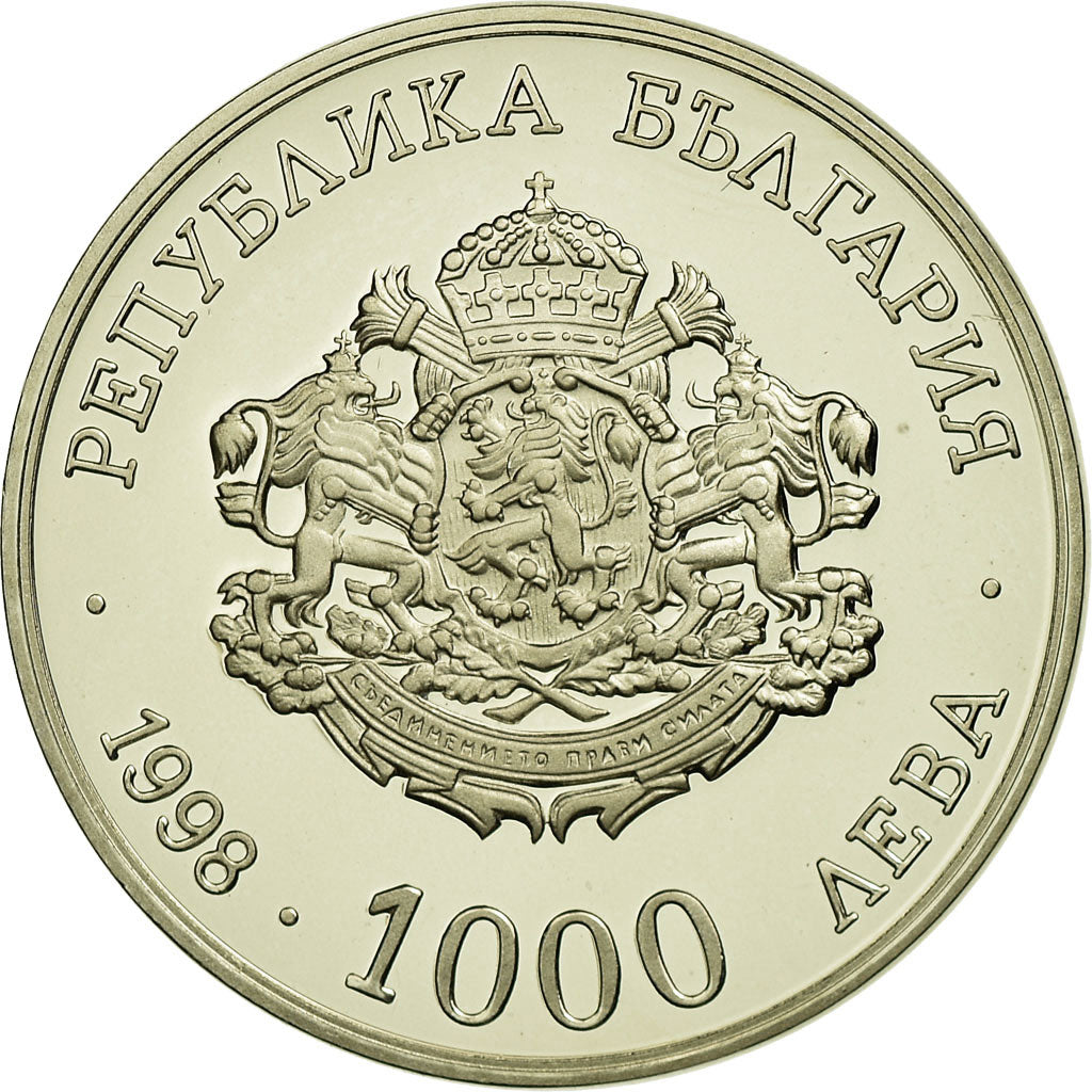 Coin, Bulgaria, 1000 Leva, 1998, Proof, MS(65-70), Copper-Nickel-Zinc, KM:230