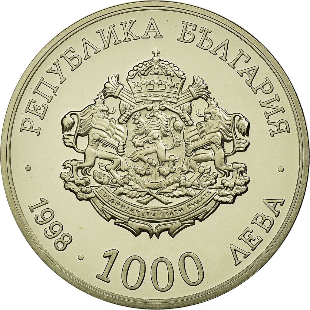 Coin, Bulgaria, 1000 Leva, 1998, Proof, MS(65-70), Copper-Nickel-Zinc, KM:230