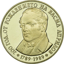 Coin, Bulgaria, 5 Leva, 1989, Proof, MS(65-70), Copper-nickel, KM:179