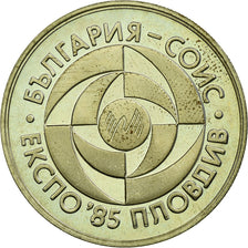 Moneda, Bulgaria, 5 Leva, 1985, Proof, MBC, Cobre - níquel, KM:154