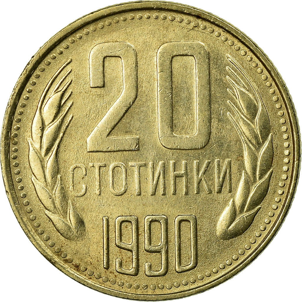 Münze, Bulgarien, 20 Stotinki, 1990, VZ, Nickel-brass, KM:88