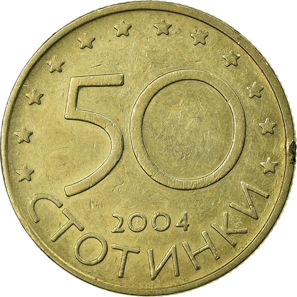 Coin, Bulgaria, 50 Stotinki, 2004, Sofia, EF(40-45), Copper-Nickel-Zinc, KM:272