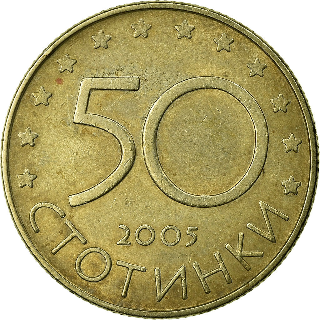 Coin, Bulgaria, 50 Stotinki, 2005, Sofia, EF(40-45), Copper-Nickel-Zinc, KM:282