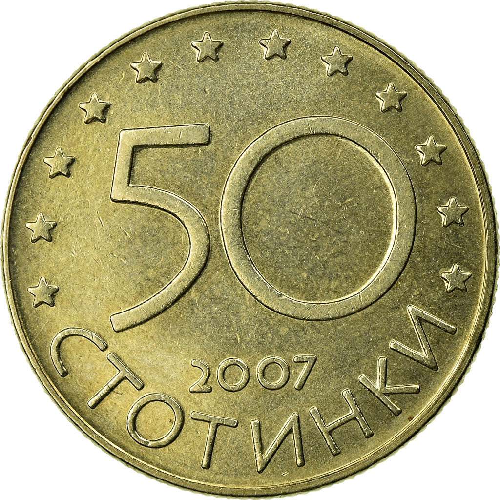 Coin, Bulgaria, 50 Stotinki, 2007, Sofia, AU(55-58), Copper-Nickel-Zinc, KM:291