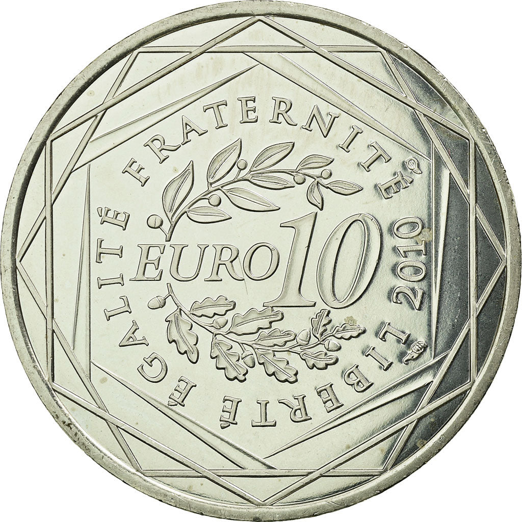 France, 10 Euro, Corse, 2010, MS(63), Silver, KM:1658