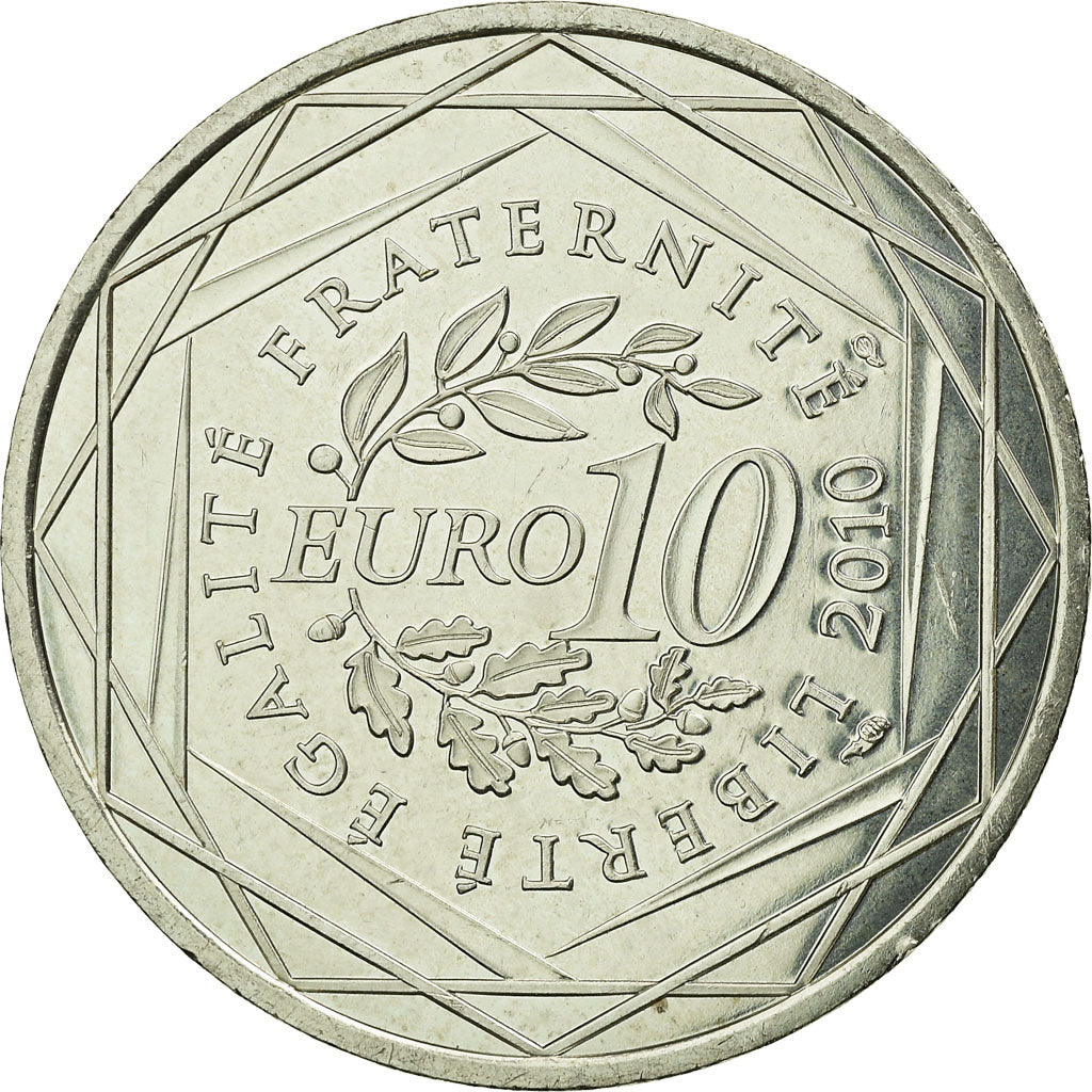 Francia, 10 Euro, Guyane, 2010, SPL, Argento, KM:1654