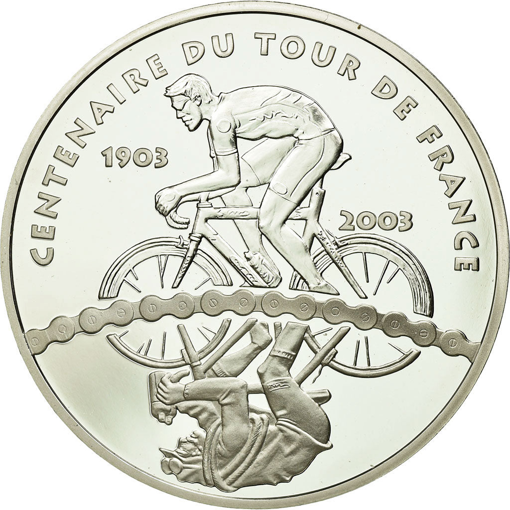 Frankrijk, 1-1/2 Euro, Tour de France, 2003, BE, FDC, Zilver, Gadoury:C71