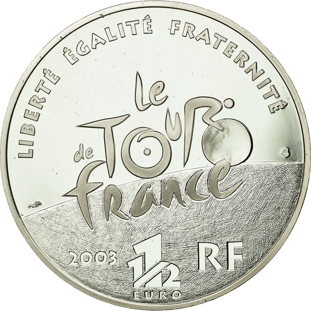 Frankrijk, 1-1/2 Euro, Tour de France, 2003, BE, FDC, Zilver, Gadoury:C71
