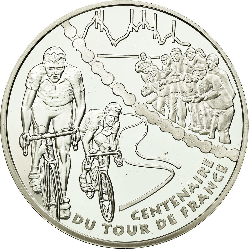 Francia, 1-1/2 Euro, Tour de France, 2003, BE, FDC, Plata, Gadoury:EU71, KM:1323