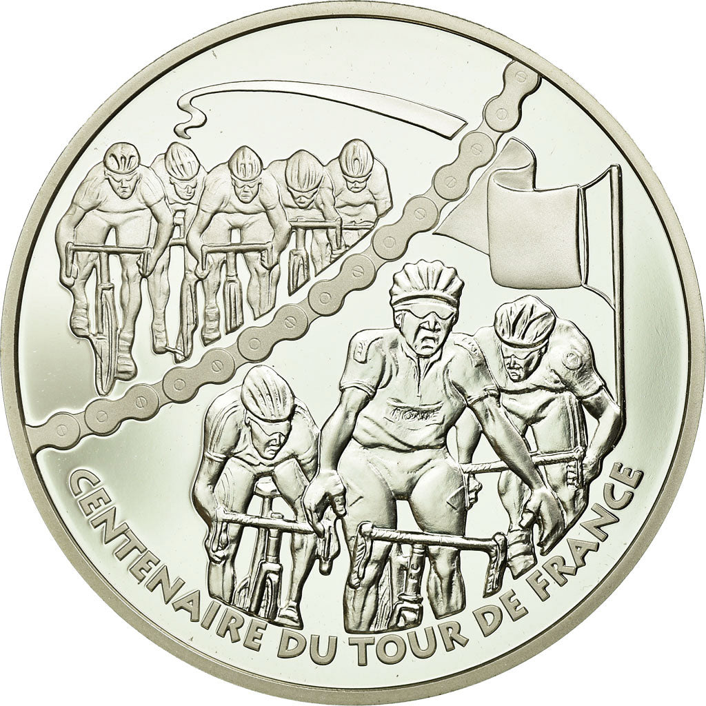 Francia, 1-1/2 Euro, Tour de France, 2003, BE, FDC, Plata, Gadoury:EU71, KM:1324