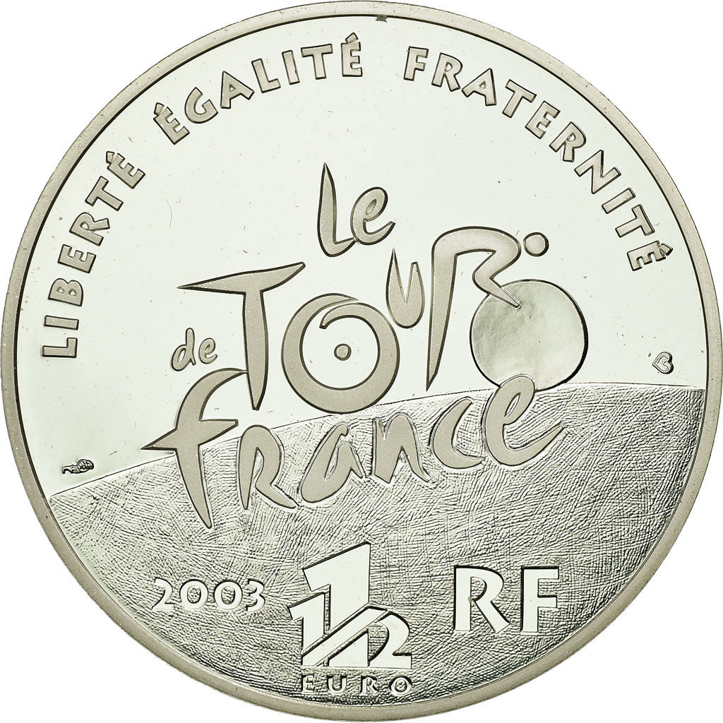 Francia, 1-1/2 Euro, Tour de France, 2003, BE, FDC, Plata, Gadoury:EU71, KM:1324