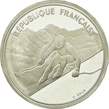 Coin, France, Alpine skiing, 100 Francs, 1989, BE, AU(55-58), Silver, KM:971