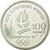 Moneta, Francja, Alpine skiing, 100 Francs, 1989, BE, AU(55-58), Srebro, KM:971