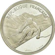 Coin, France, Alpine skiing, 100 Francs, 1989, BE, AU(55-58), Silver, KM:971
