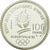 Moneda, Francia, Alpine skiing, 100 Francs, 1989, BE, EBC, Plata, KM:971