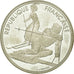 Munten, Frankrijk, Slalom skiers, 100 Francs, 1990, BE, ZF, Zilver, KM:984
