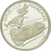 Moneda, Francia, Bobsledding, 100 Francs, 1990, BE, FDC, Plata, KM:981