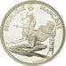 Moneda, Francia, Slalom skiers, 100 Francs, 1990, BE, FDC, Plata, KM:984