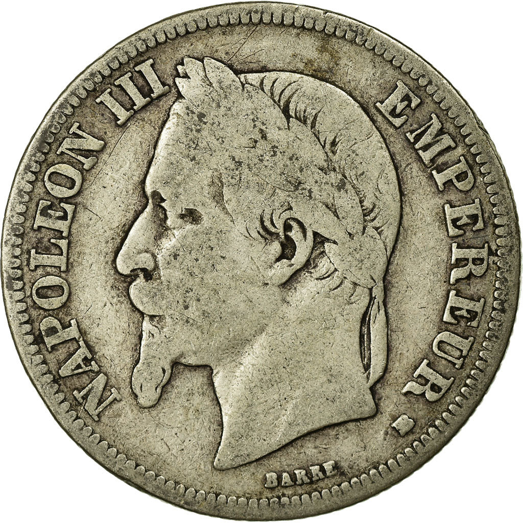 Münze, Frankreich, Napoleon III, Napoléon III, 2 Francs, 1866, Strasbourg