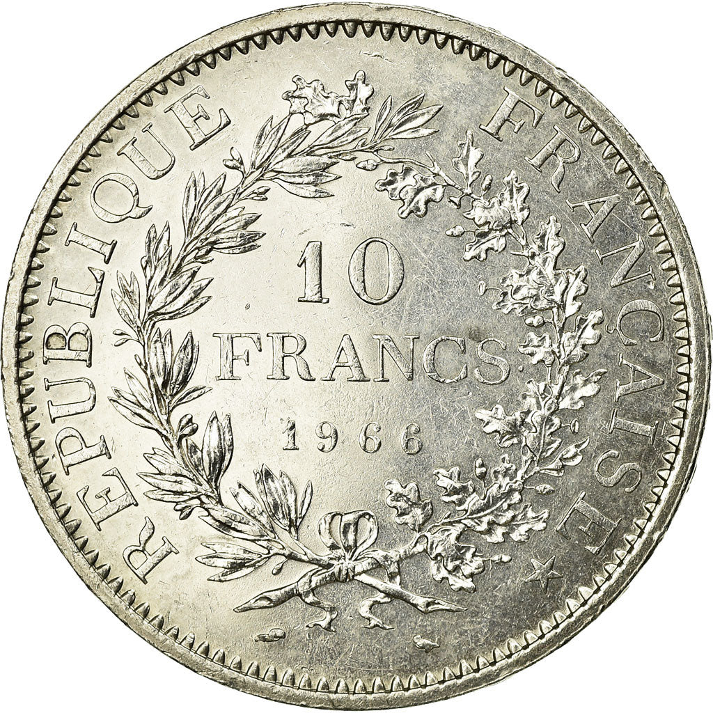 Coin, France, Hercule, 10 Francs, 1966, Paris, EF(40-45), Silver, KM:932