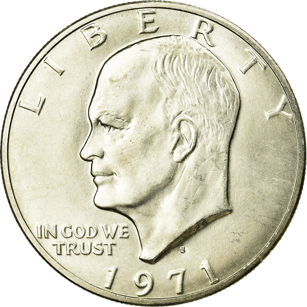 Coin, United States, Eisenhower Dollar, Dollar, 1971, U.S. Mint, San Francisco