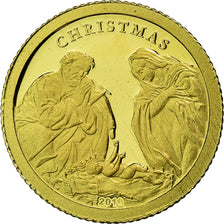 Coin, Palau, Christmas, Dollar, 2010, Proof, MS(65-70), Gold, KM:445