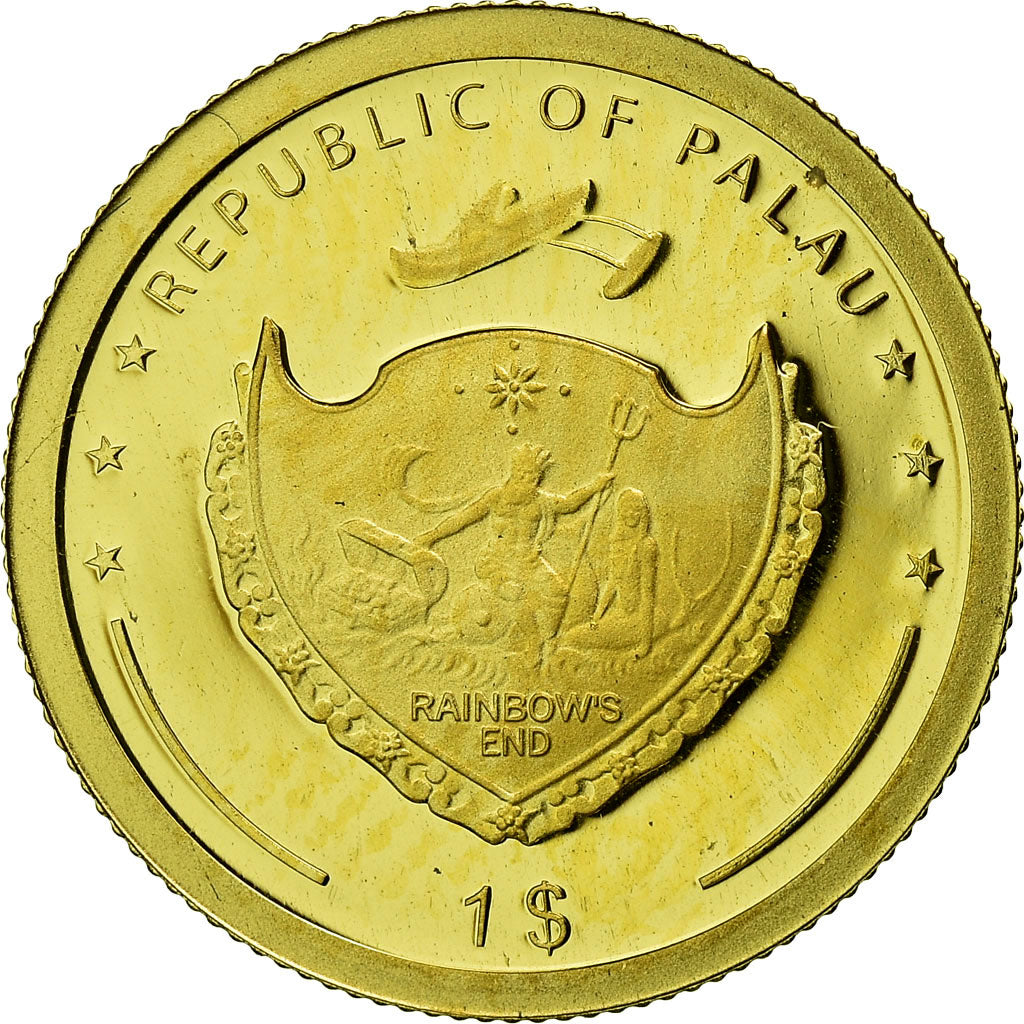 Coin, Palau, Don Bosco, Dollar, 2009, CIT, Proof, MS(65-70), Gold, KM:239