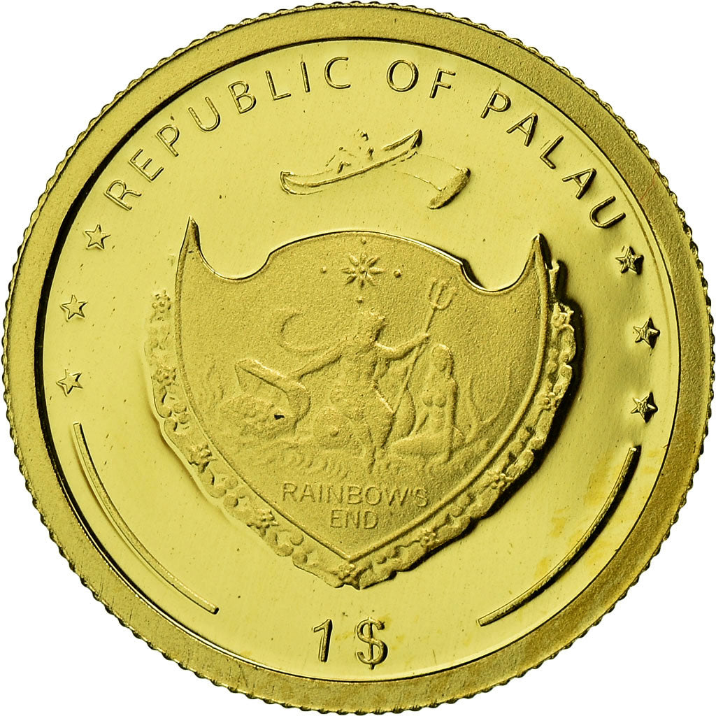 Münze, Palau, Fontaine de Trevi, Dollar, 2009, CIT, Proof, STGL, Gold, KM:241