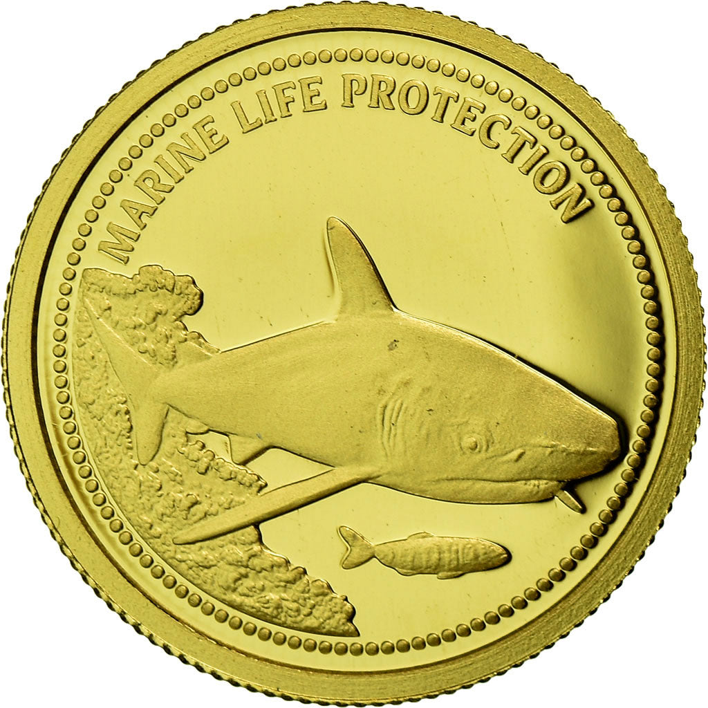 Coin, Palau, Requin gris, Dollar, 2008, Proof, MS(65-70), Gold, KM:163