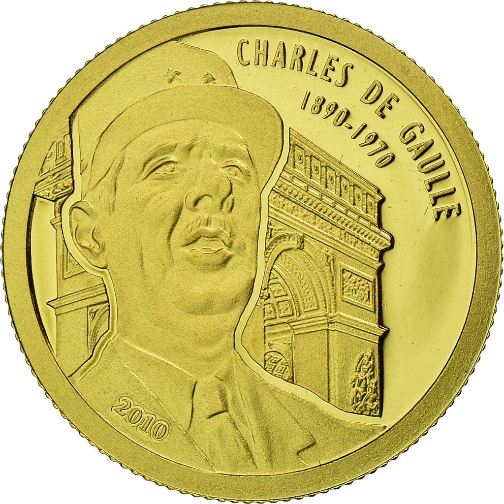 Monnaie, Benin, Charles de Gaulle, 1500 Francs CFA, 2010, Proof, FDC, Or
