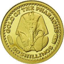 Moneta, Somalia, Toutankhamon, 50 Shillings, 2002, Proof, FDC, Oro, KM:161