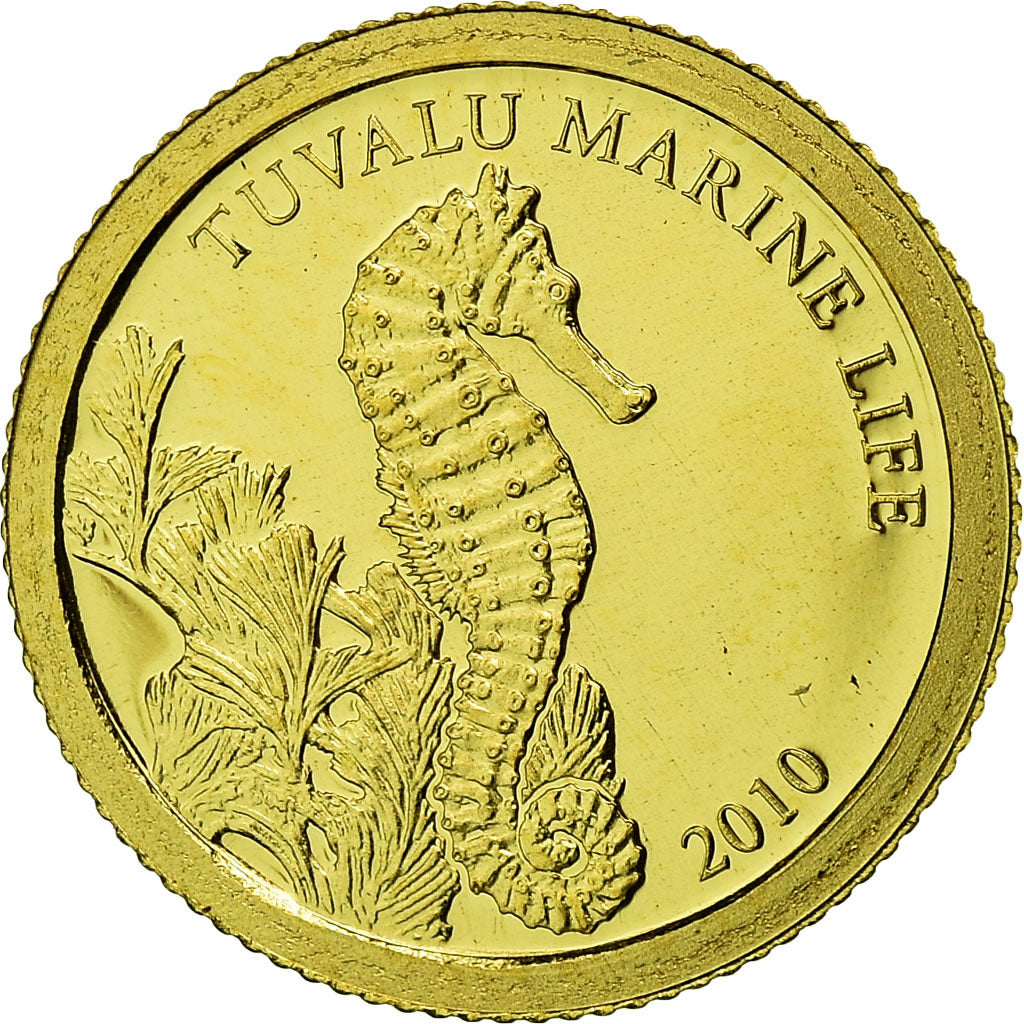 Coin, Tuvalu, Elizabeth II, Hippocampe, Dollar, 2010, CIT, Proof, MS(65-70)