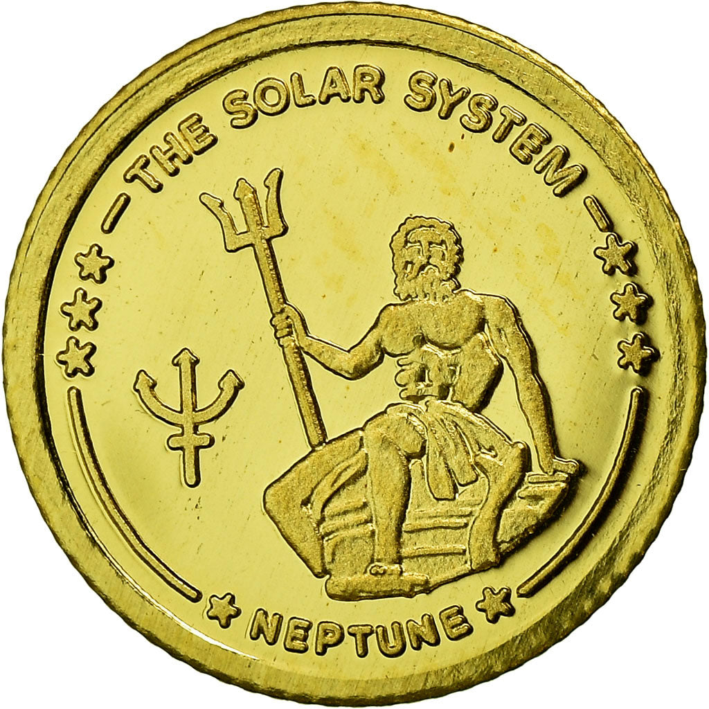 Coin, Fiji, Elizabeth II, Neptune, 10 Dollars, 2010, Proof, MS(65-70), Gold