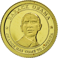Coin, Liberia, Barack Obama, 5 Dollars, 2009, Proof, MS(65-70), Gold