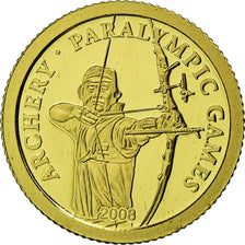 Coin, Mongolia, Jeux paralympiques - Archer, 500 Tugrik, 2008, CIT, Proof