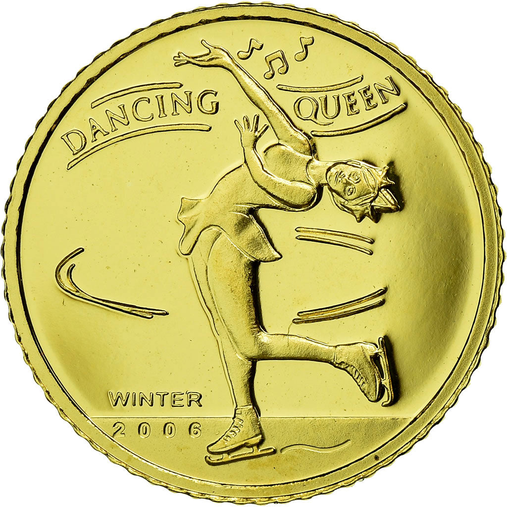 Coin, Mongolia, Dancing Queen, 1000 Tugrik, 2006, Proof, MS(65-70), Gold