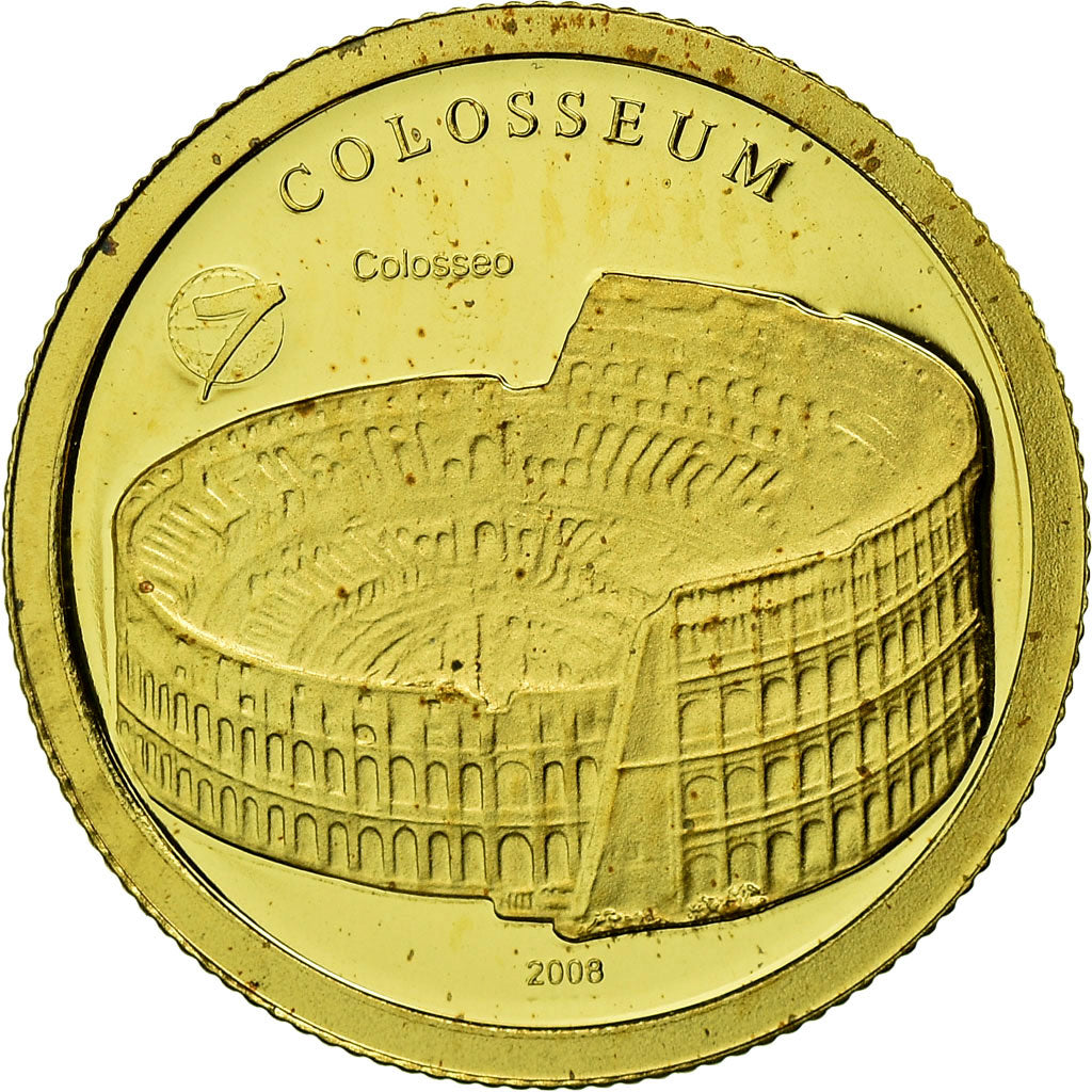 Moneda, Mongolia, Colisée, 1000 Tugrik, 2008, Proof, FDC, Oro