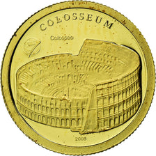 Moneda, Mongolia, Colisée, 1000 Tugrik, 2008, Proof, FDC, Oro