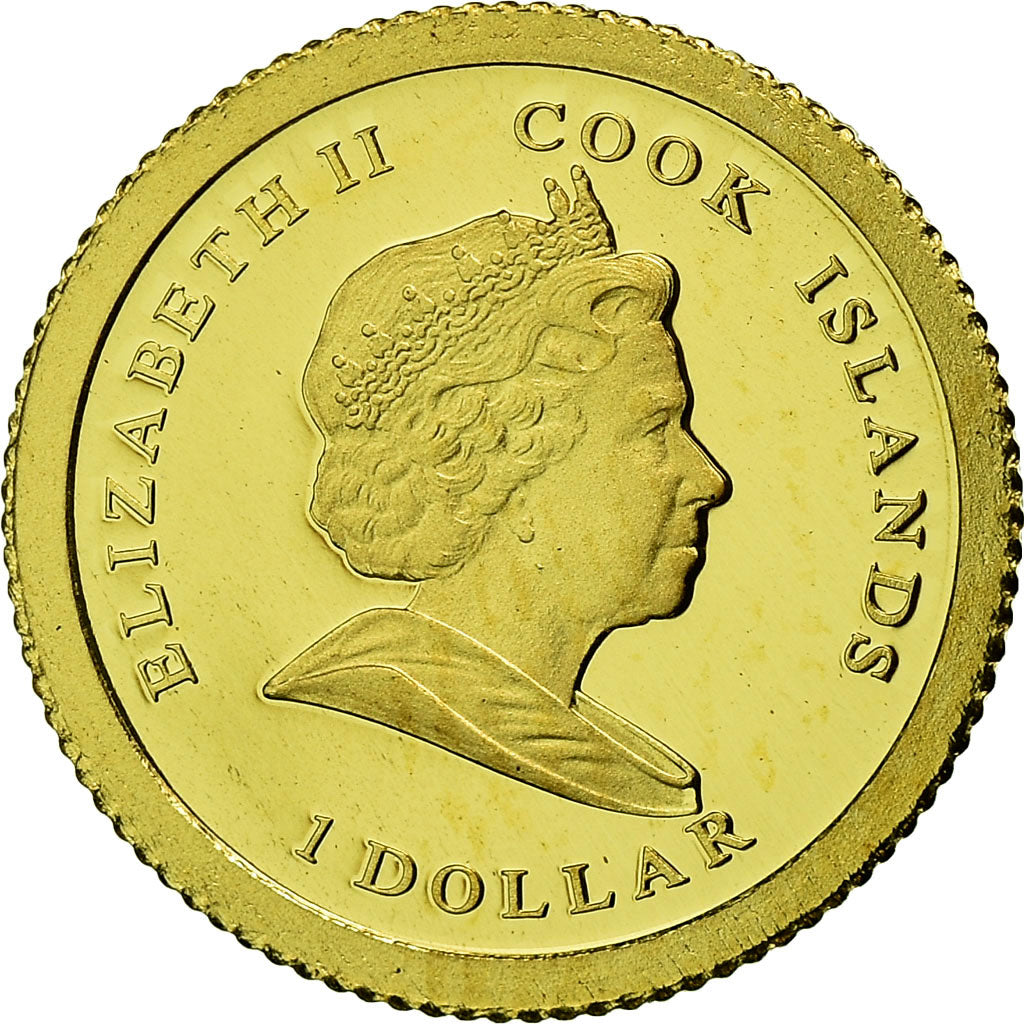 Coin, Cook Islands, Elizabeth II, Pape Benoit XVI, Dollar, 2009, CIT, Proof