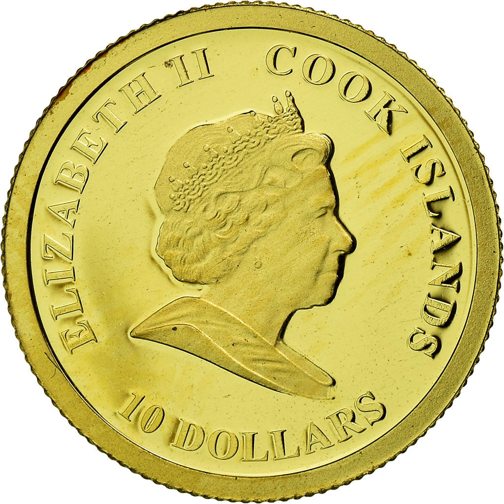 Monnaie, Îles Cook, Elizabeth II, Ours polaire, 10 Dollars, 2008, Franklin
