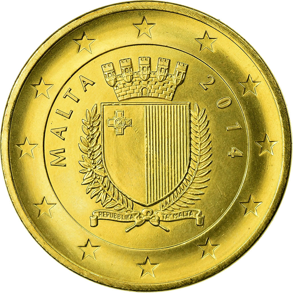 Malta, 5 Euro, Première Guerre Mondiale, Centenaire, 2014, MS(63), Mosiądz
