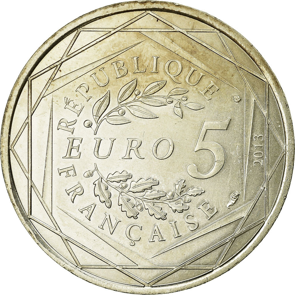 Francia, 5 Euros, 2013, SPL-, Argento, Gadoury:EU647