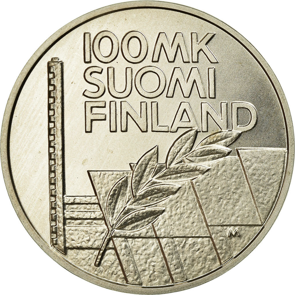 Coin, Finland, 100 Markkaa, 1994, Proof, MS(65-70), Silver, KM:78