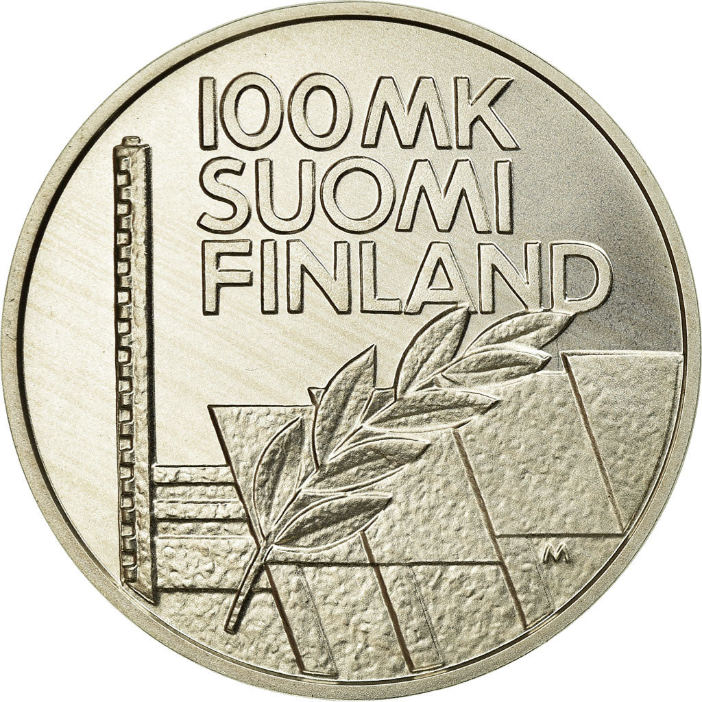 Coin, Finland, 100 Markkaa, 1994, Proof, MS(65-70), Silver, KM:78